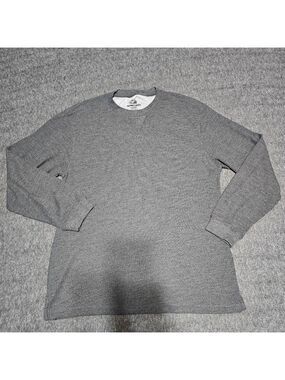 Alpine Lakes Gray Waffle Knit Thermal Long Sleeve Shirt - Large